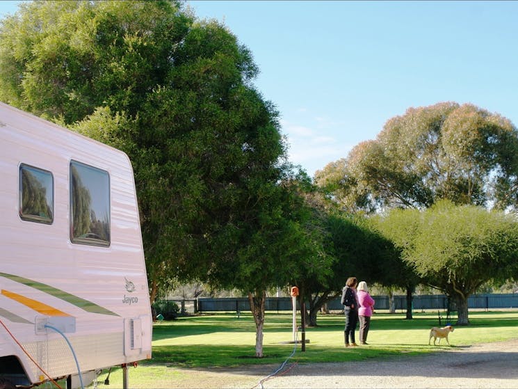 Maude Hotel Caravans welcome on the banks of the Murrumbidgee River