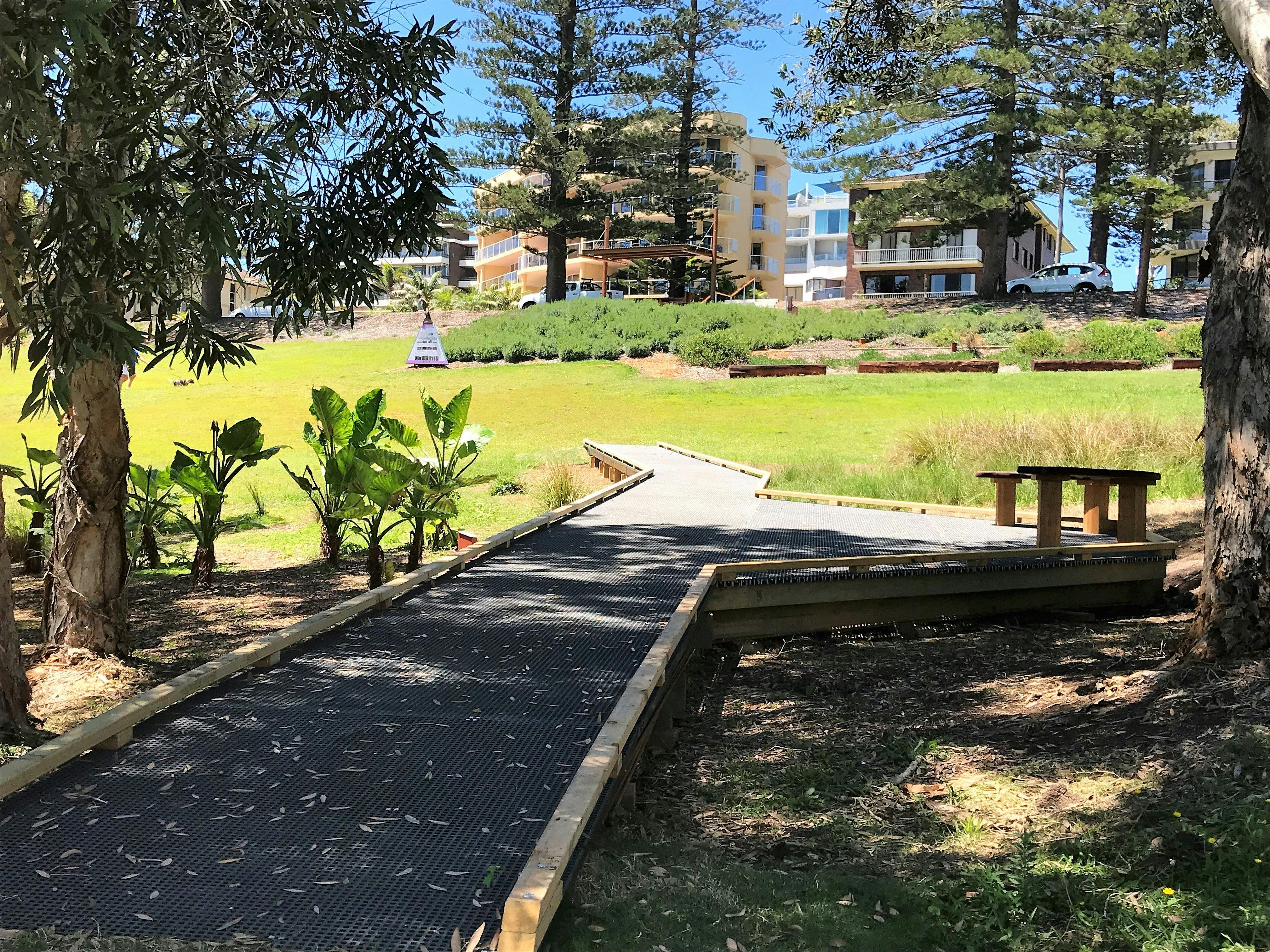 Boardwalk to the main Garden