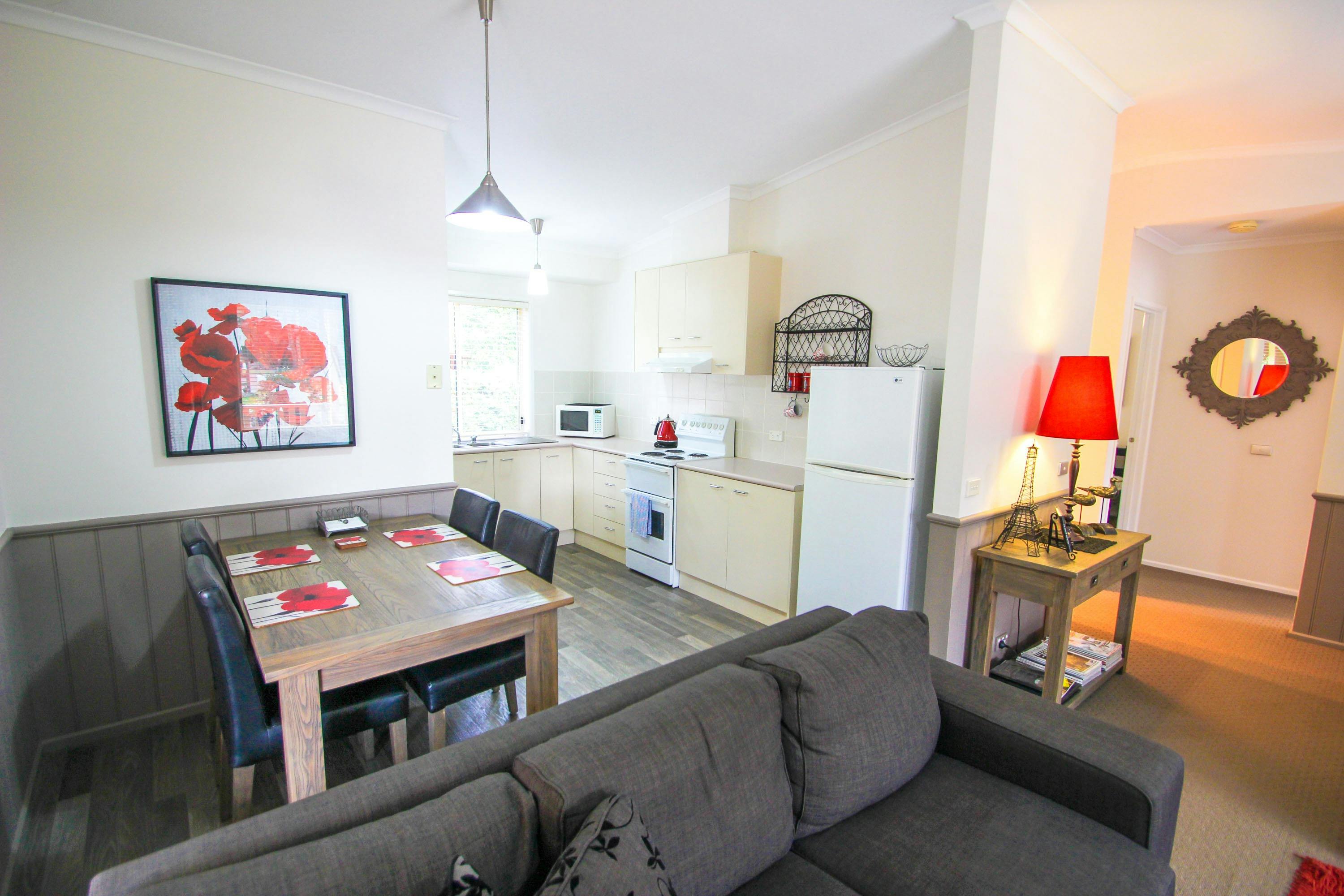 Lounge, Dining & Kitchen at Silver Birches Unit 9