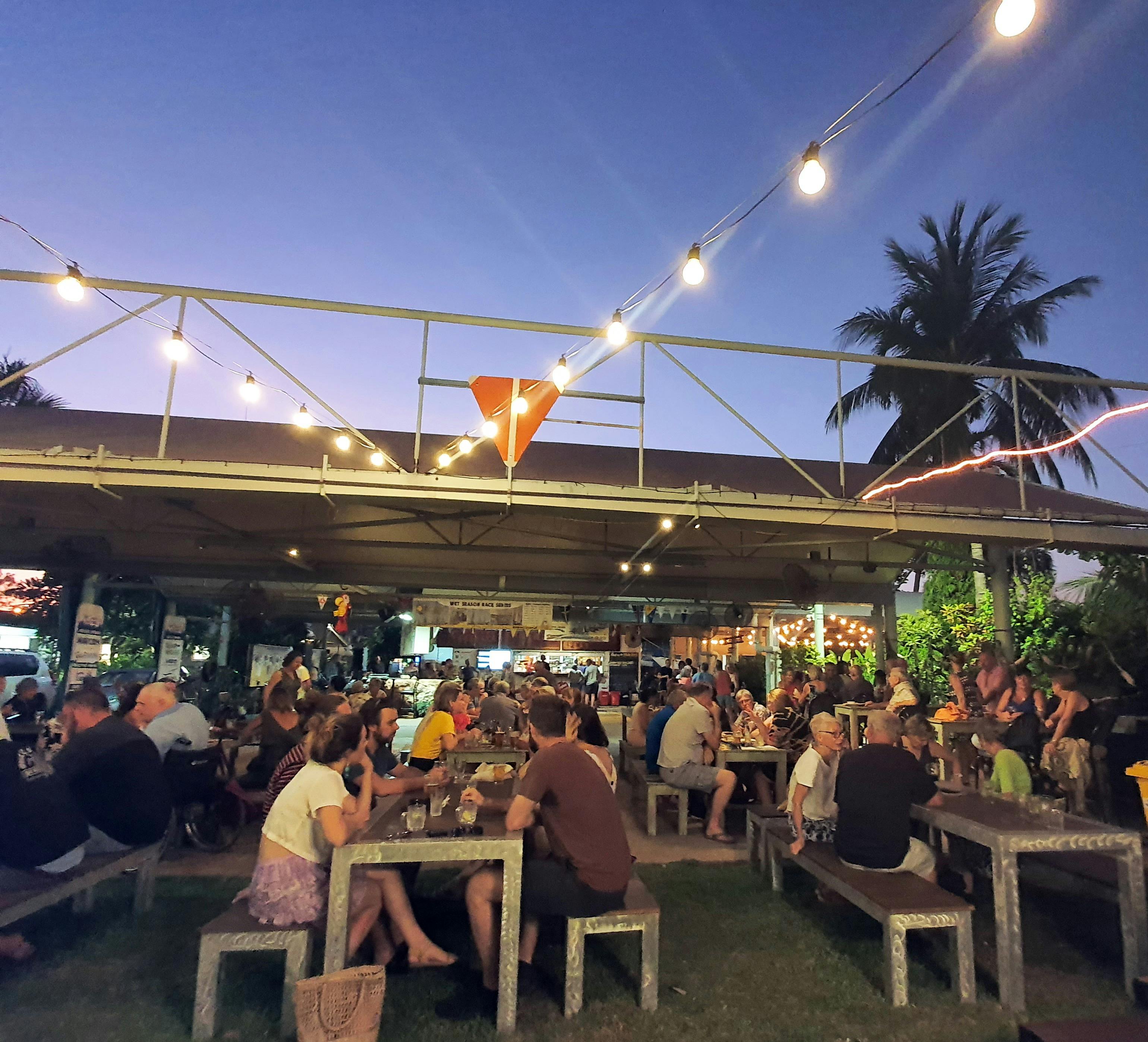 casual open-air dining in the licensed premises