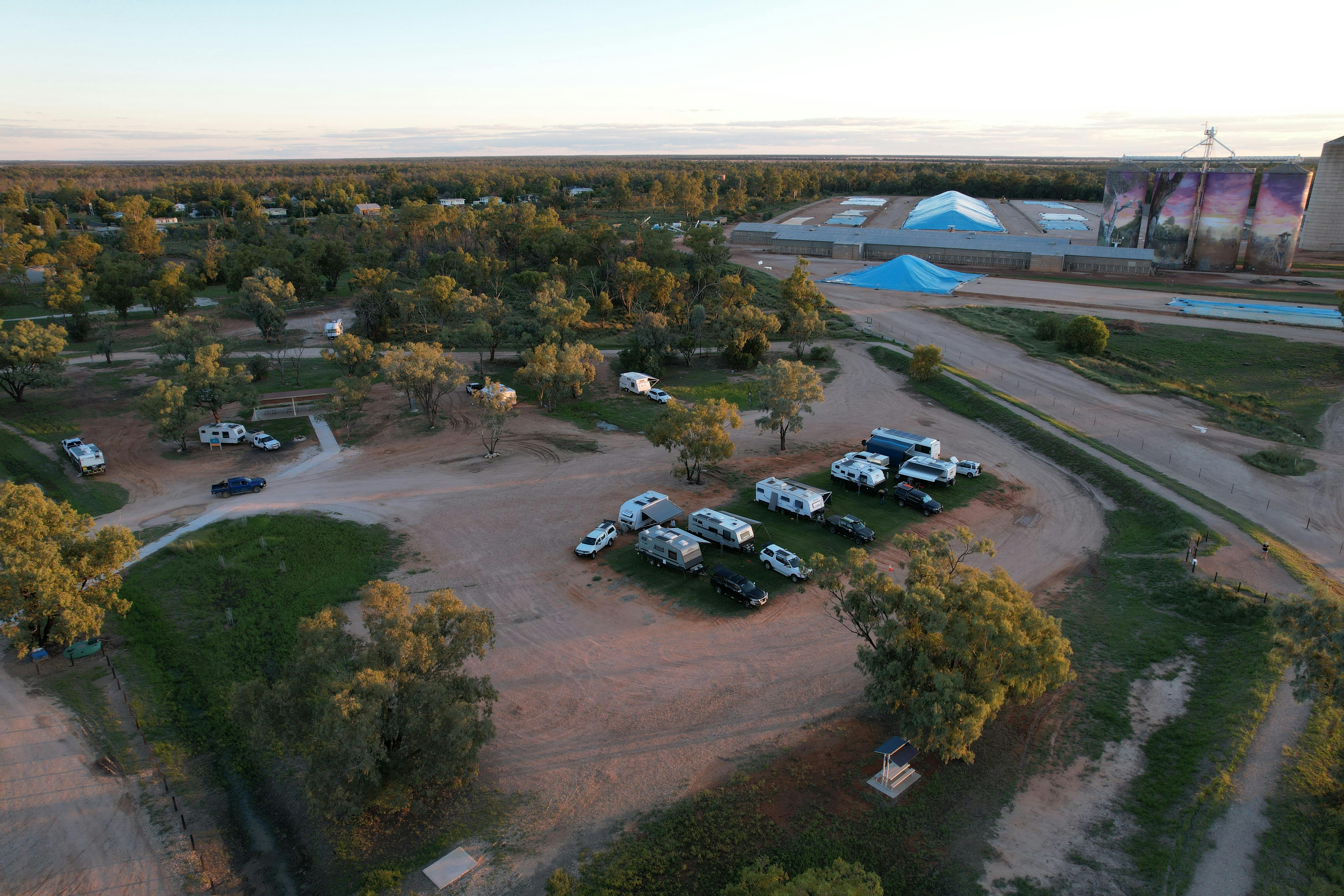 McGeever Recreational Grounds in the shadow of the Thallon Silos.