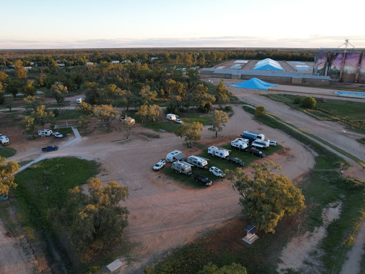 McGeever Recreational Grounds in the shadow of the Thallon Silos.