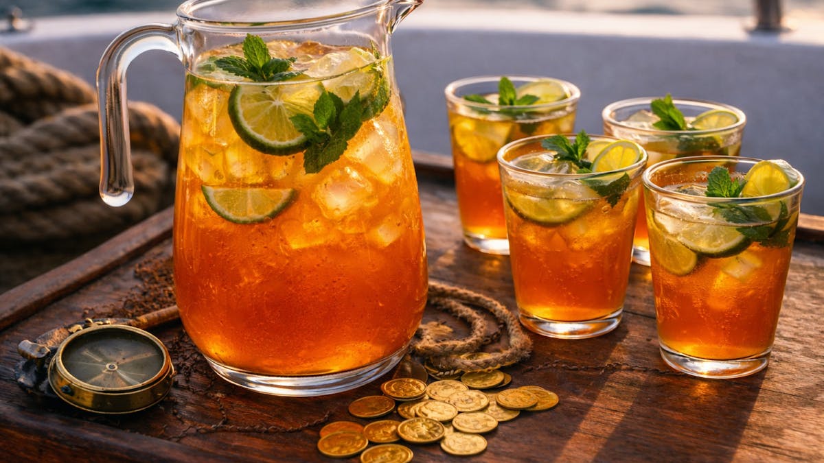 image of cocktail jug and garnished cocktails