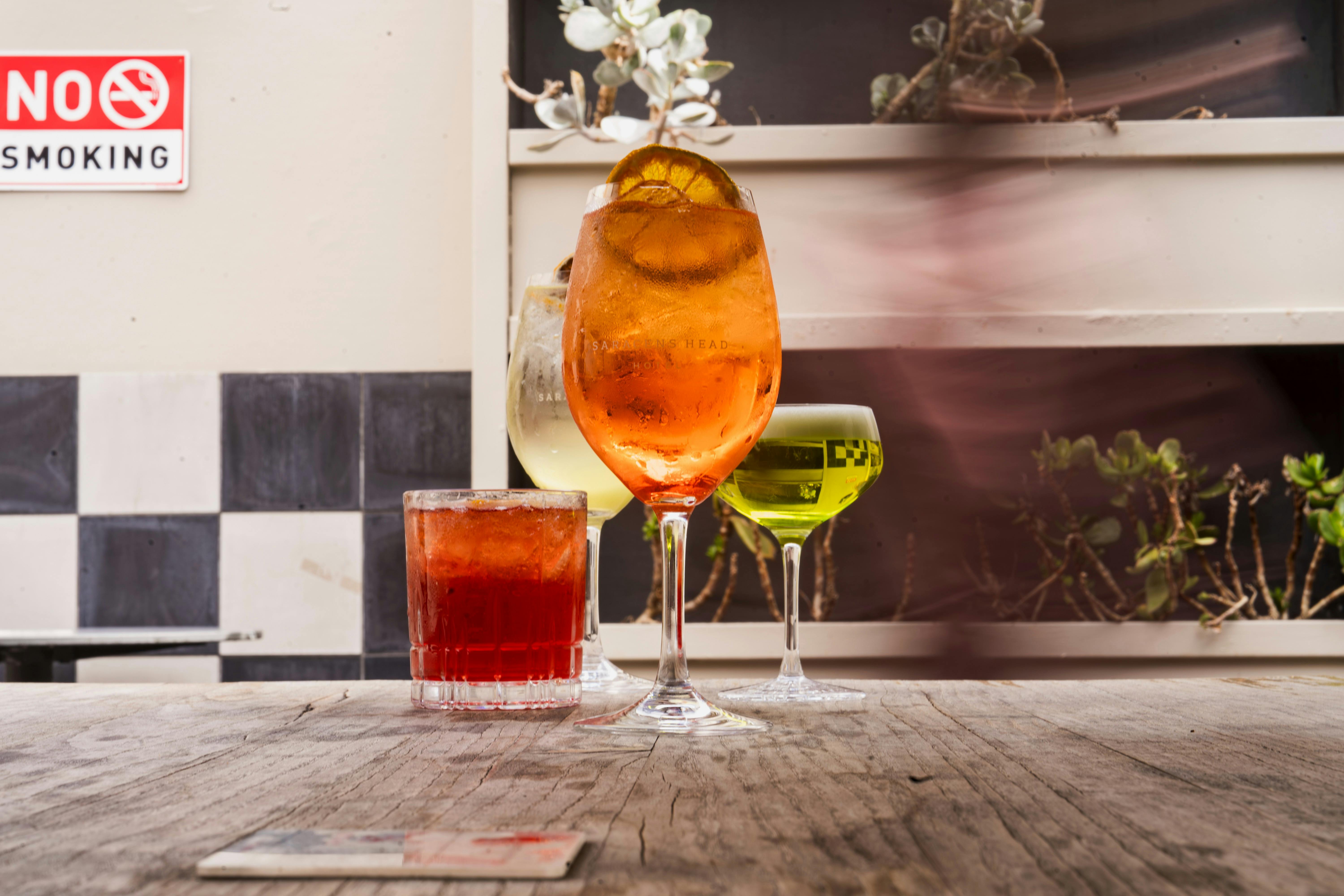 Enjoy a variety of refreshing cocktails for every occasion at the Saracen's Head Hotel