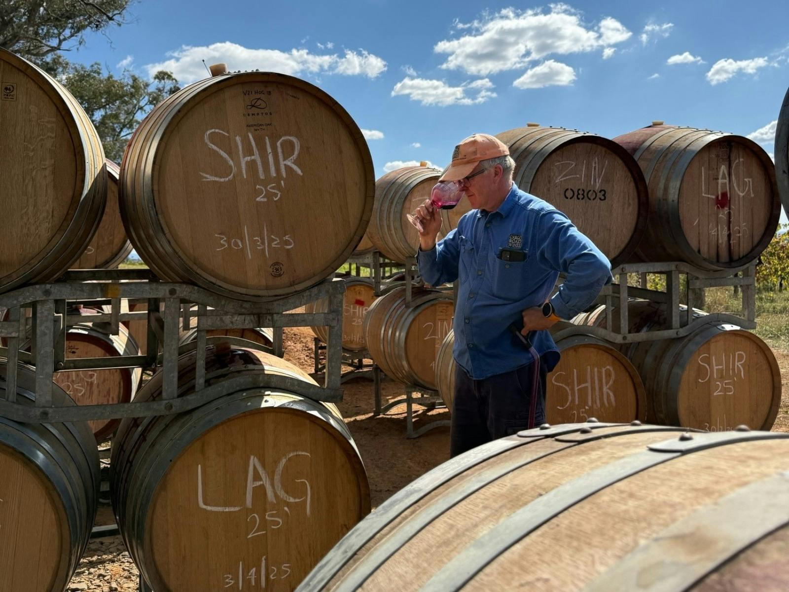 Vineyard tour and wine tasting at sunset with Cargo Road Wines