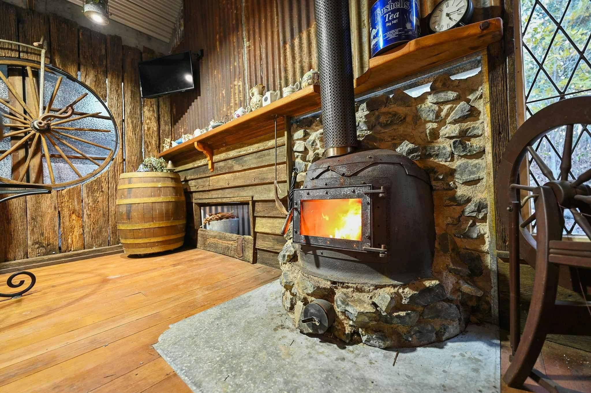Feel like at home beside or custom built winter fireplace