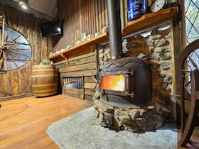 Feel like at home beside or custom built winter fireplace
