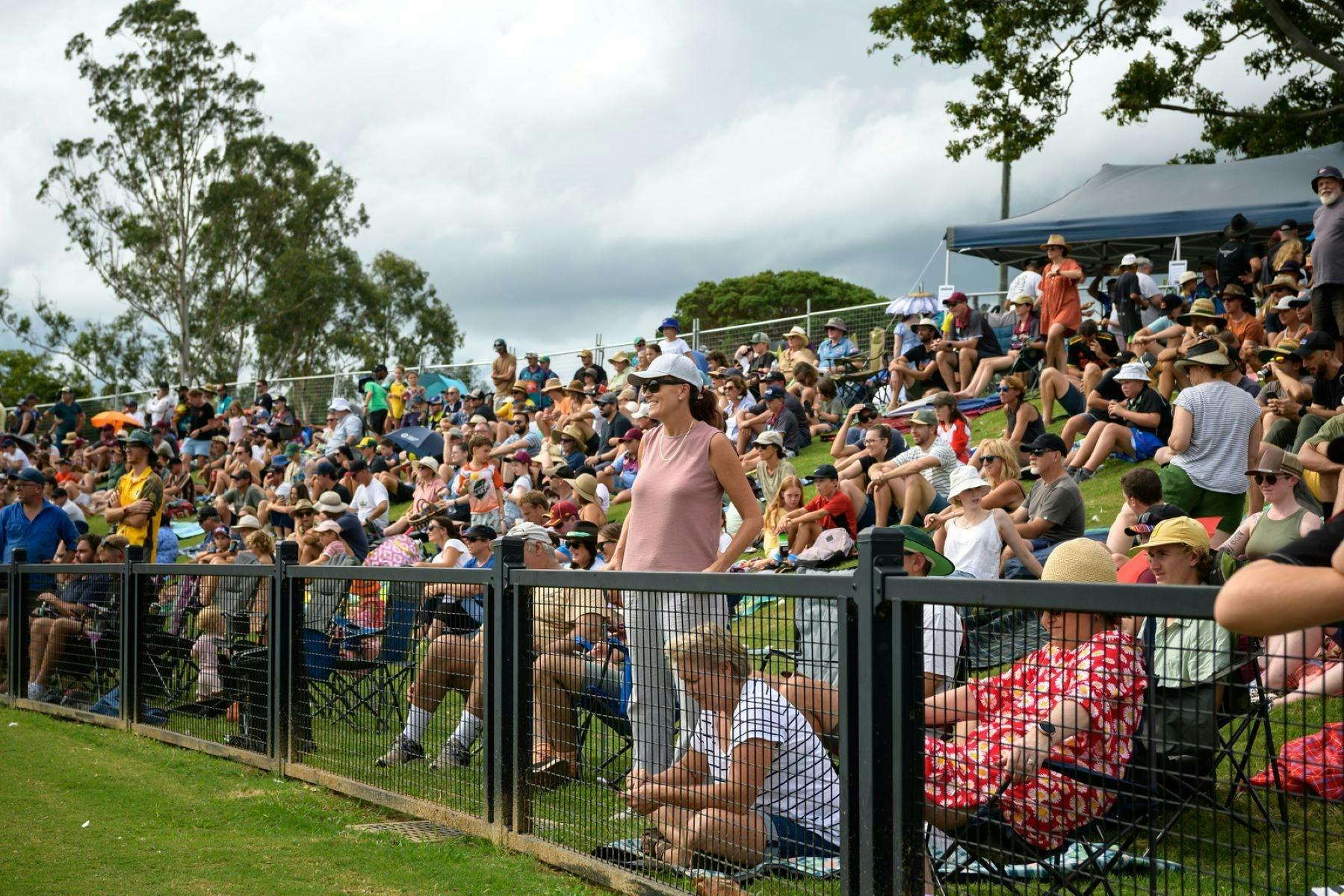 Crowds at the Lismore Legends of Cricket event