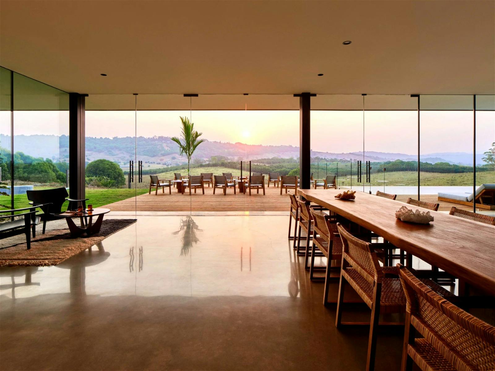 Bask indoors beneath natural light with floor to ceiling glazing and languish in luxury