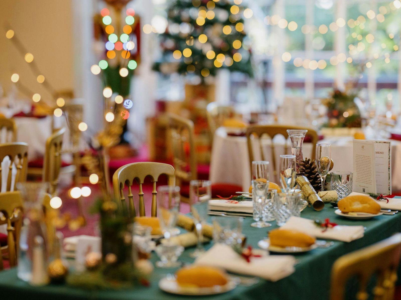Chairs, table decorations, and chairs