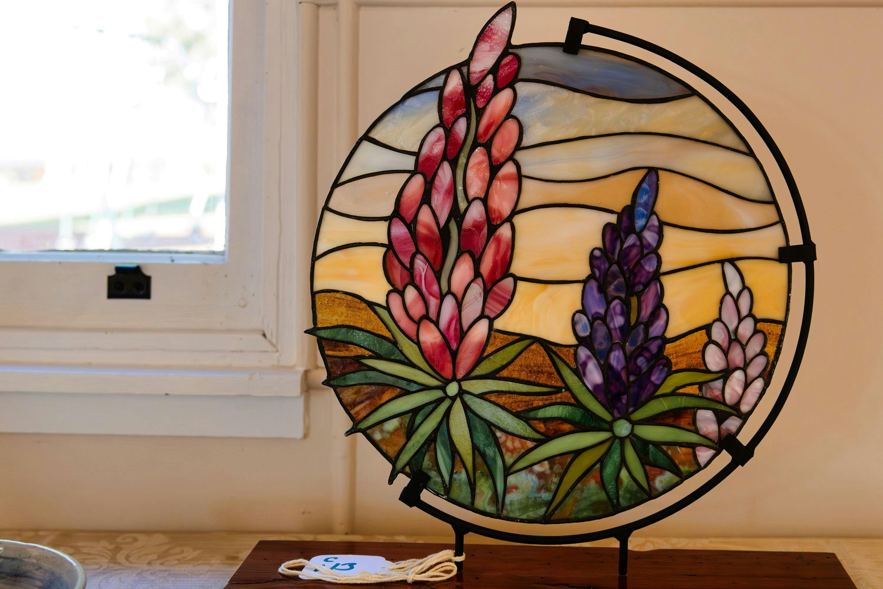 Stained glass artworks in the 3D class at Newbridge Art Show