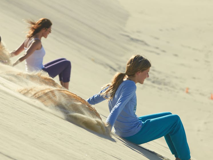 sand boarding 4WD Tours R Us Port Stephens