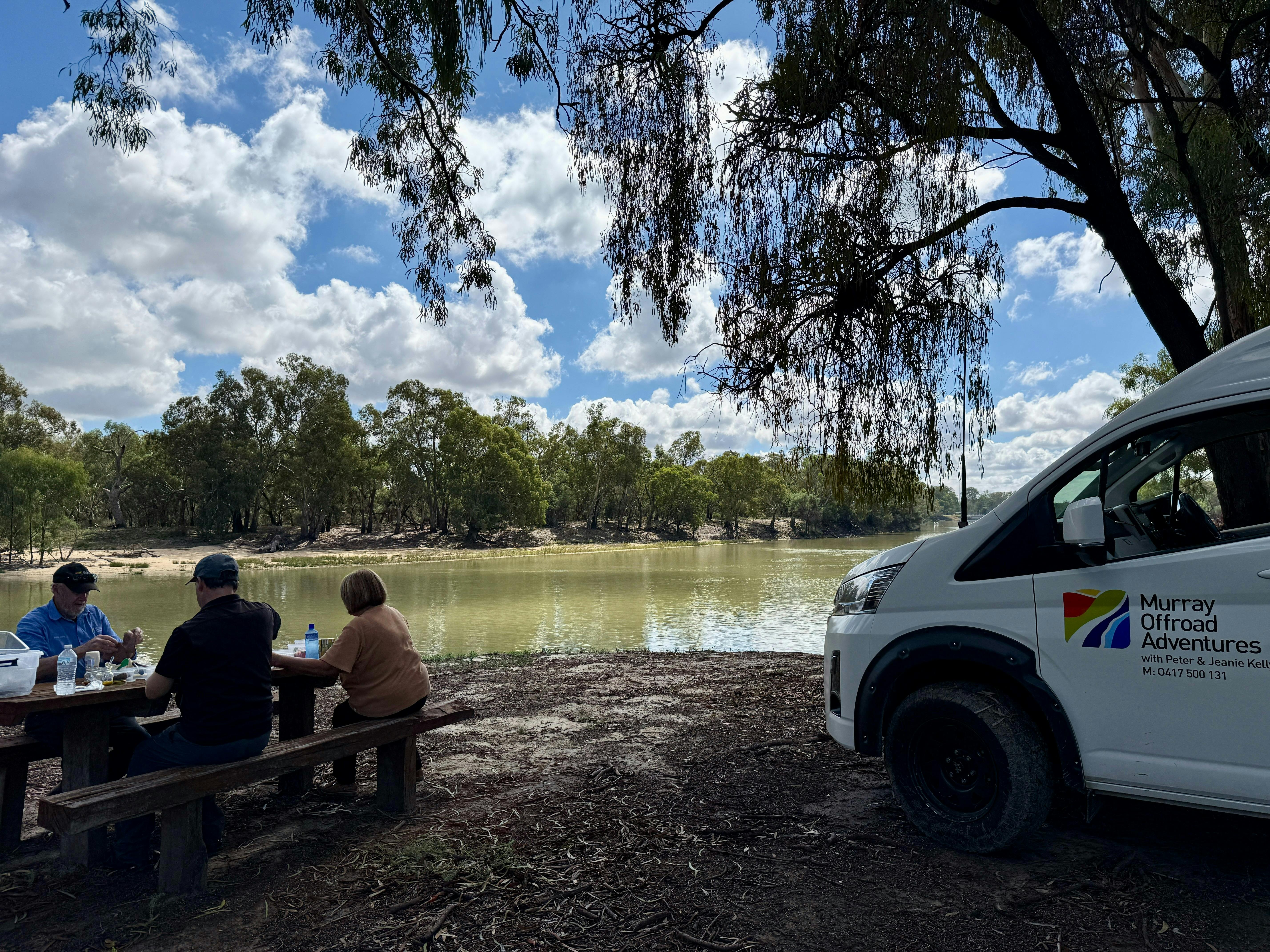 Mulcra Island lunch spot on the Murray River