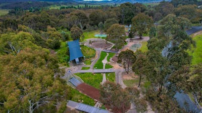 Drone photo of Tidbinbilla Nature Discovery Playground