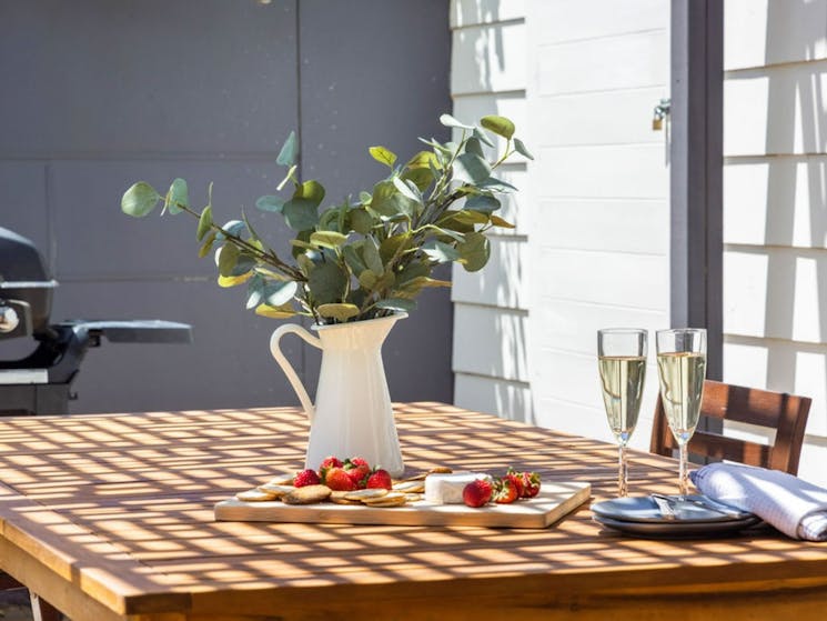 Outdoor dining for easy meals at any time of the day