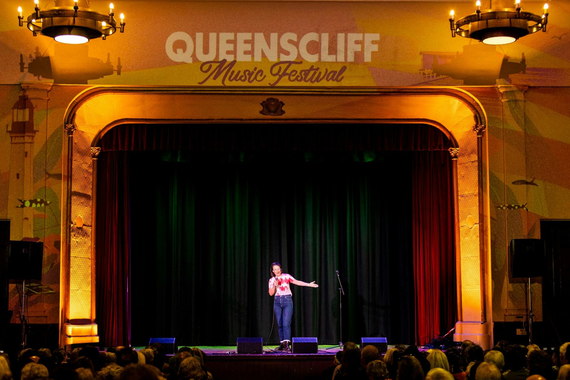 Performer on the Town Hall Stage