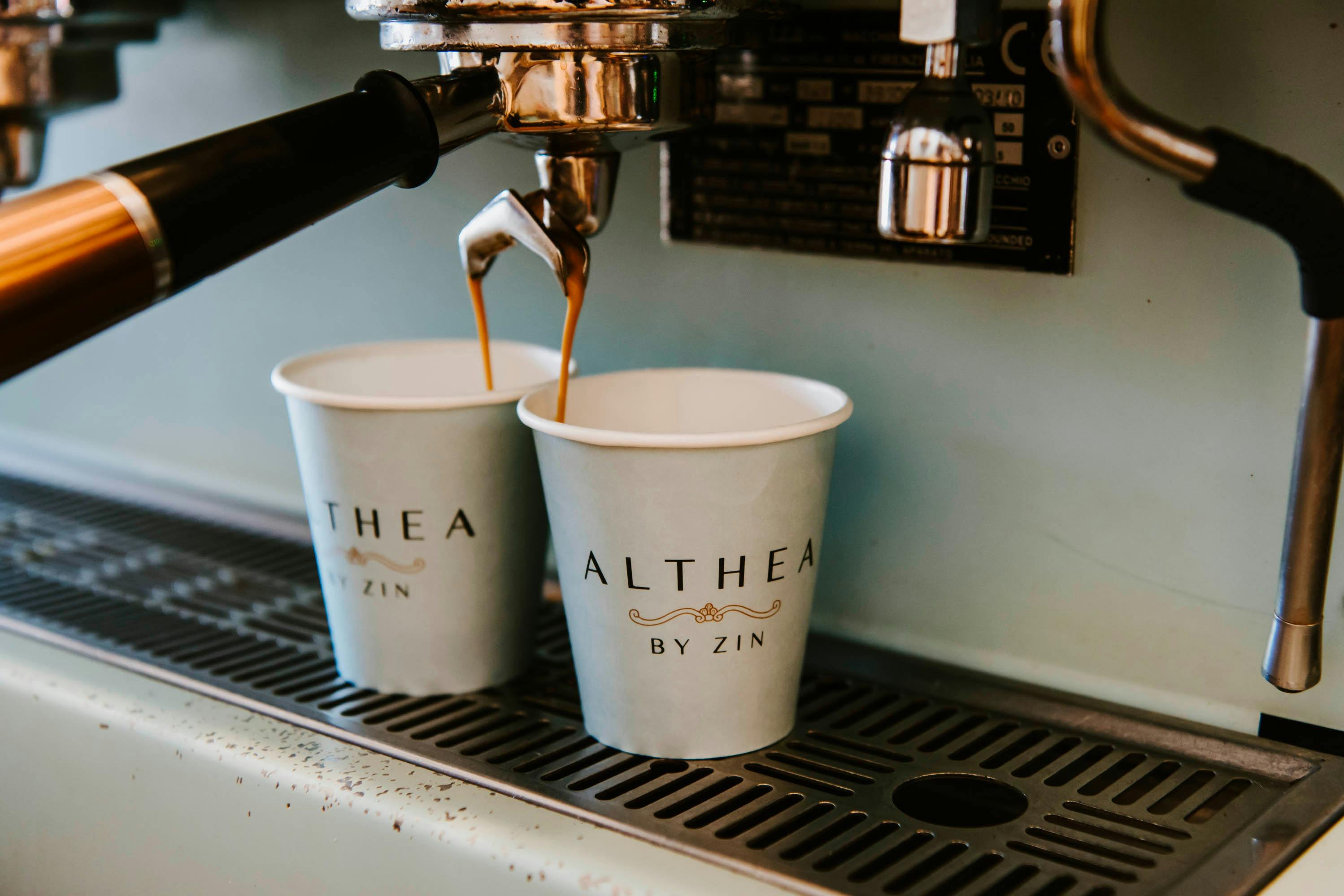 Coffee being brewed at Althea by Zin