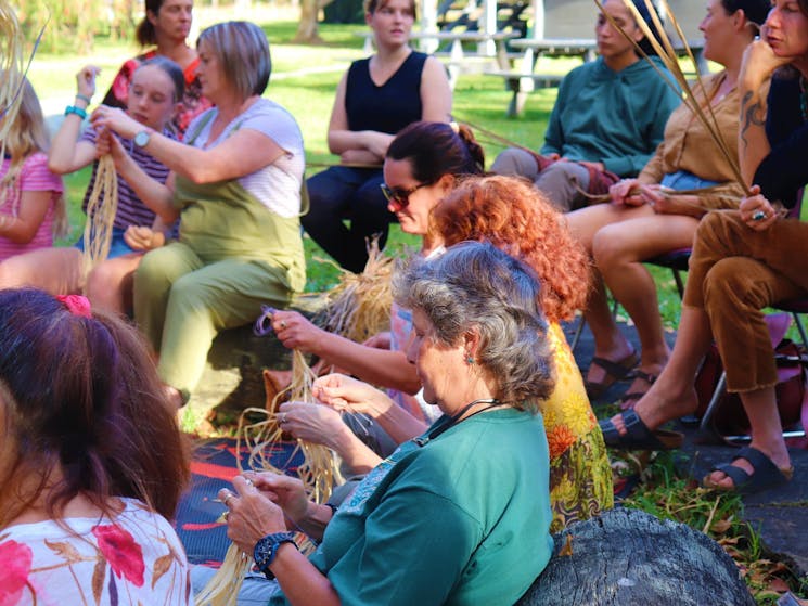 The best moment when everyone gets really into weaving and all you can hear is the rustling of fibre