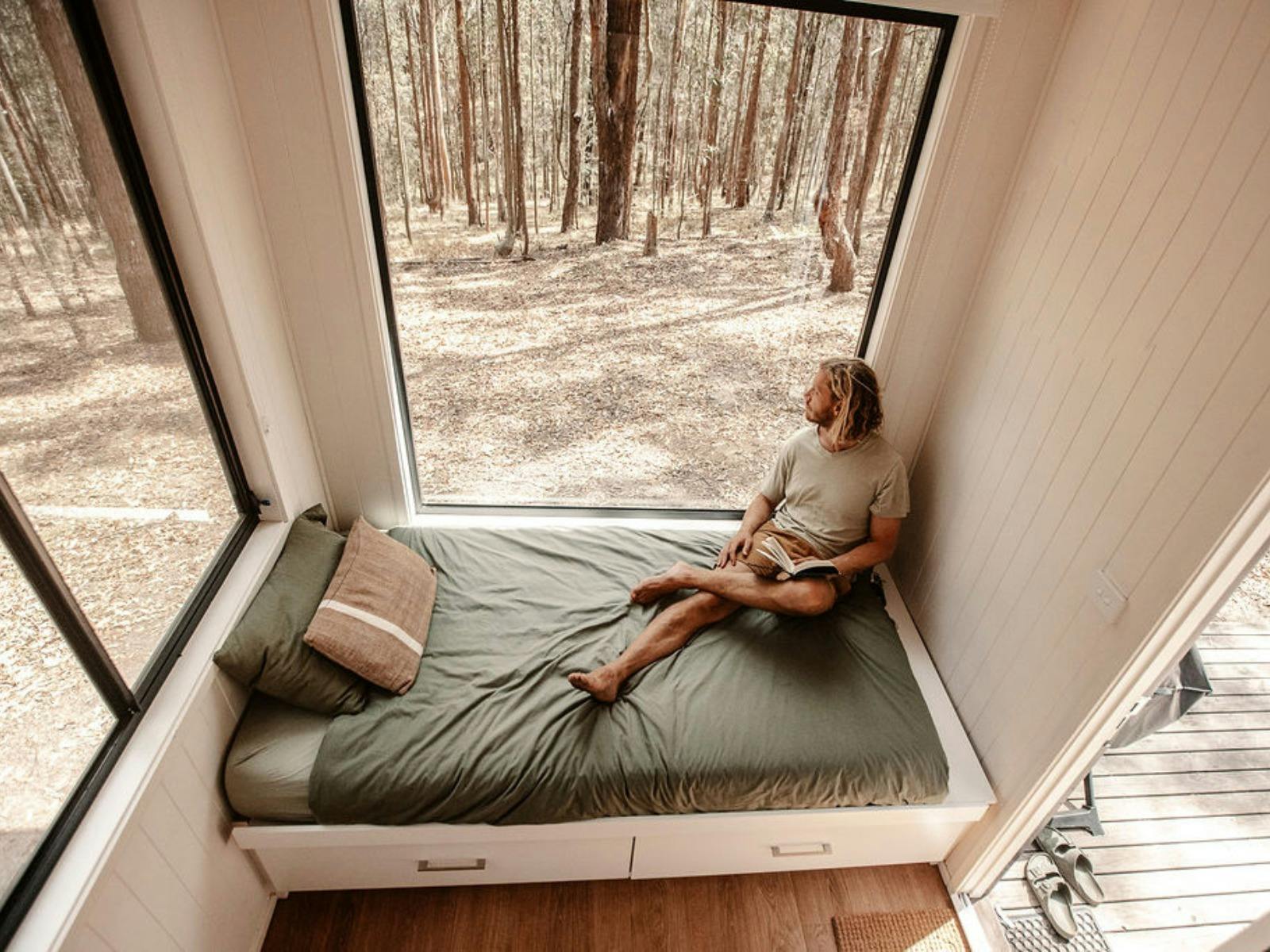 Relaxing with Australian bush