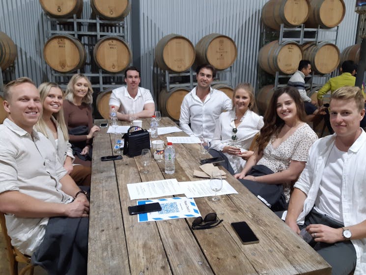 Group of friend wine tasting on a Southern Highlands Wine Tasting Tour