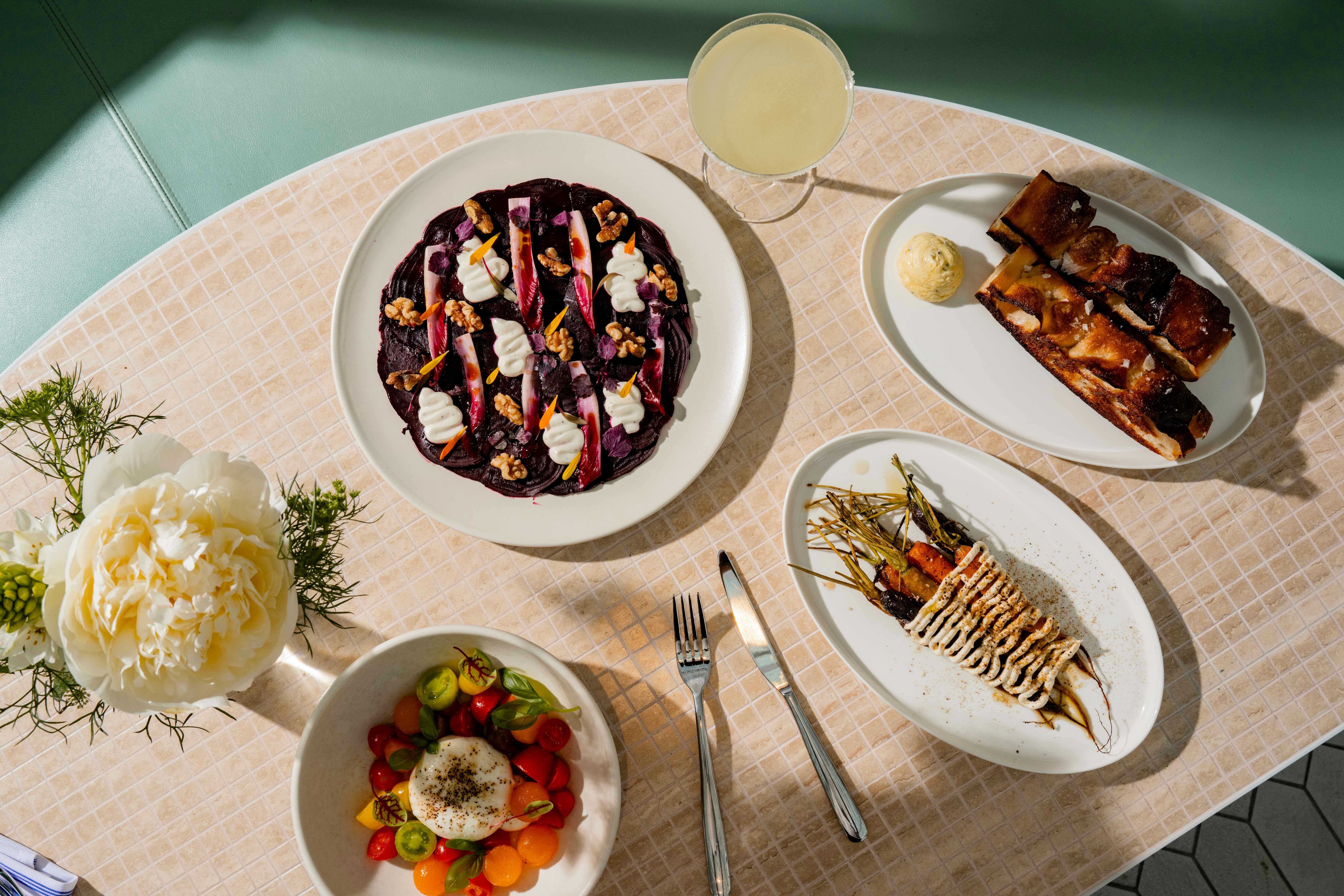 A spread of food at Shutters