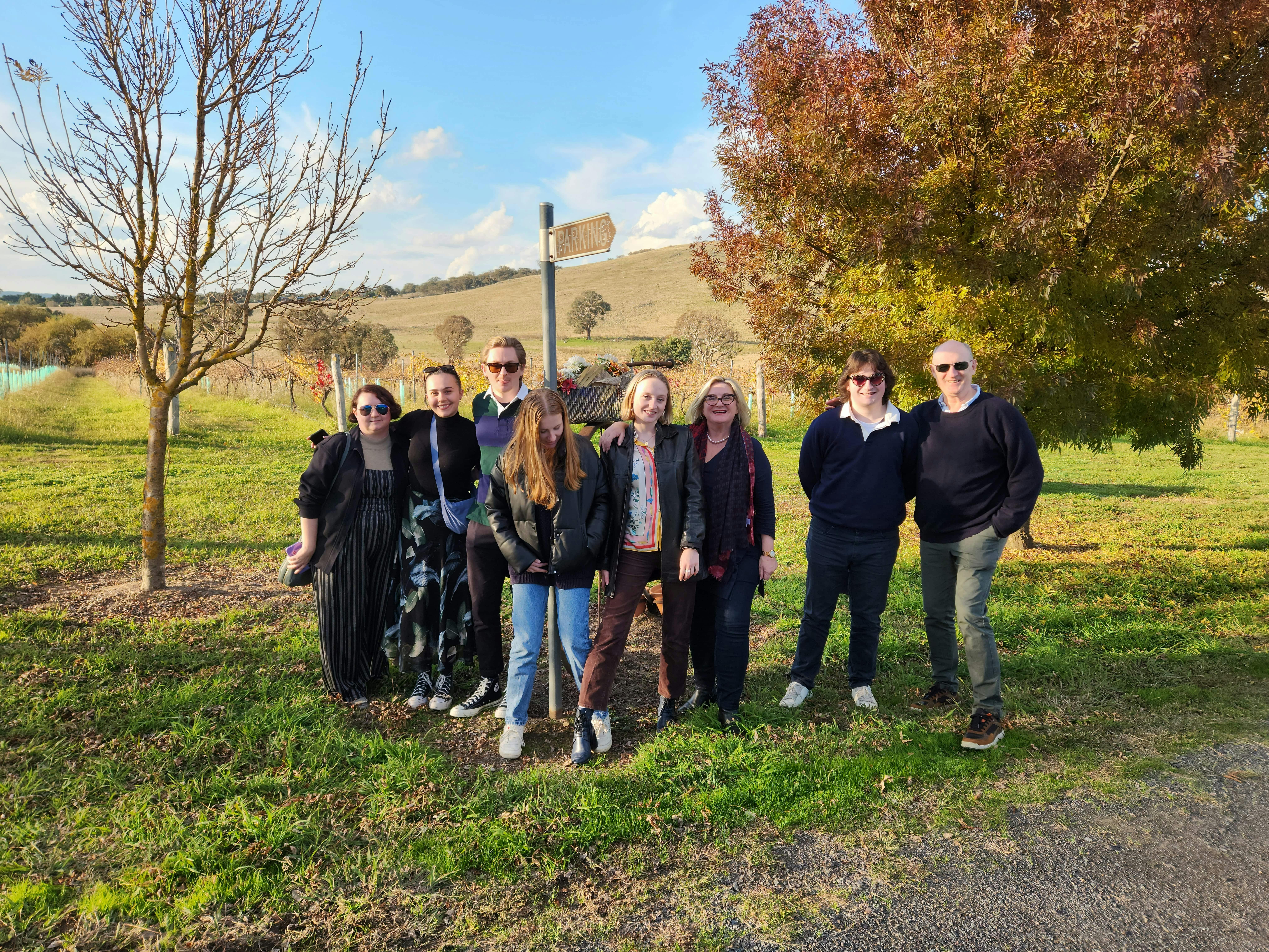 Group photo at Dionysus winery