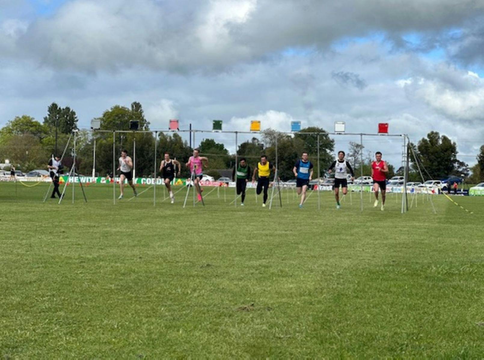 Group of athletes running