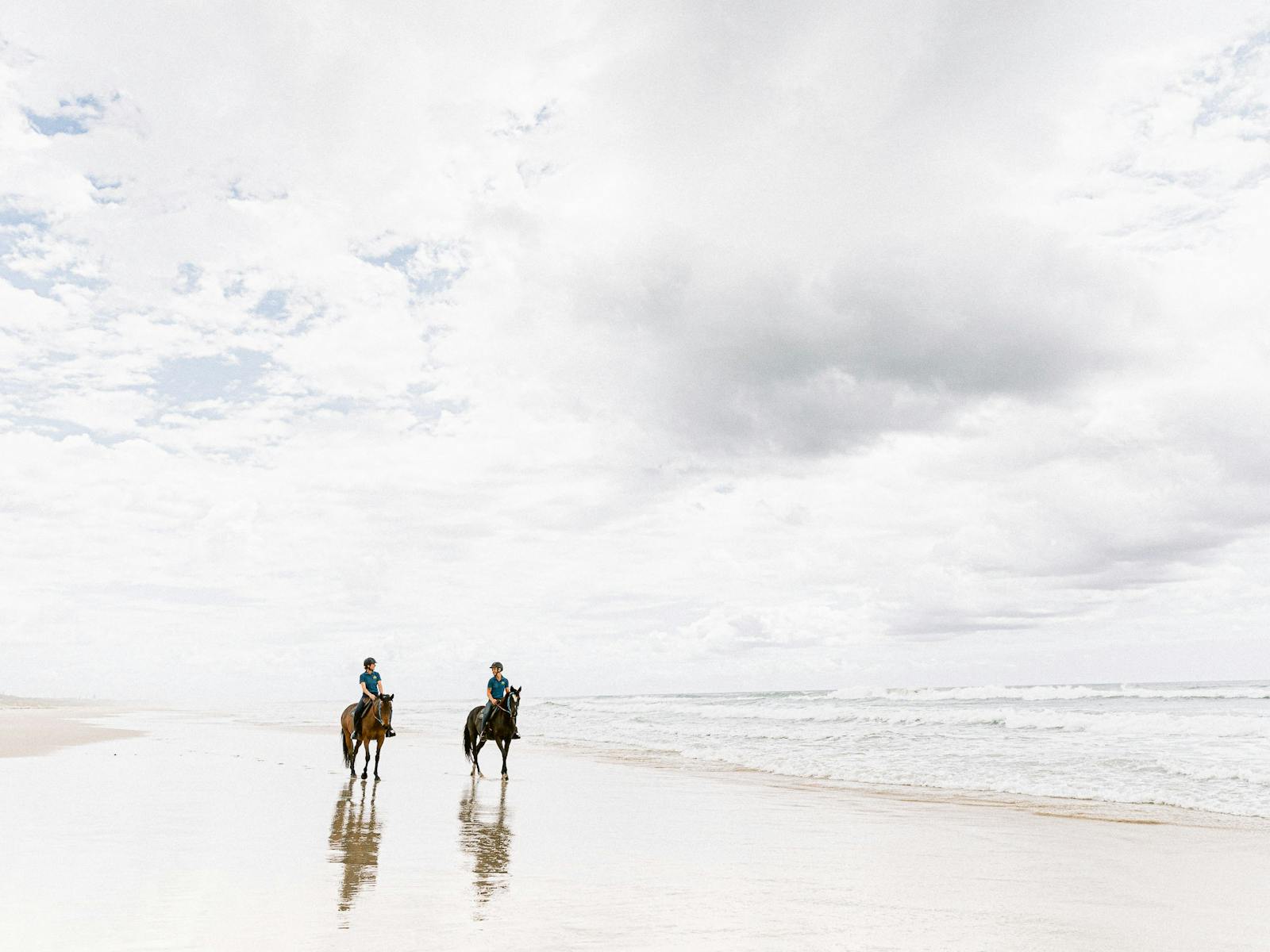 Horse riding on the beach