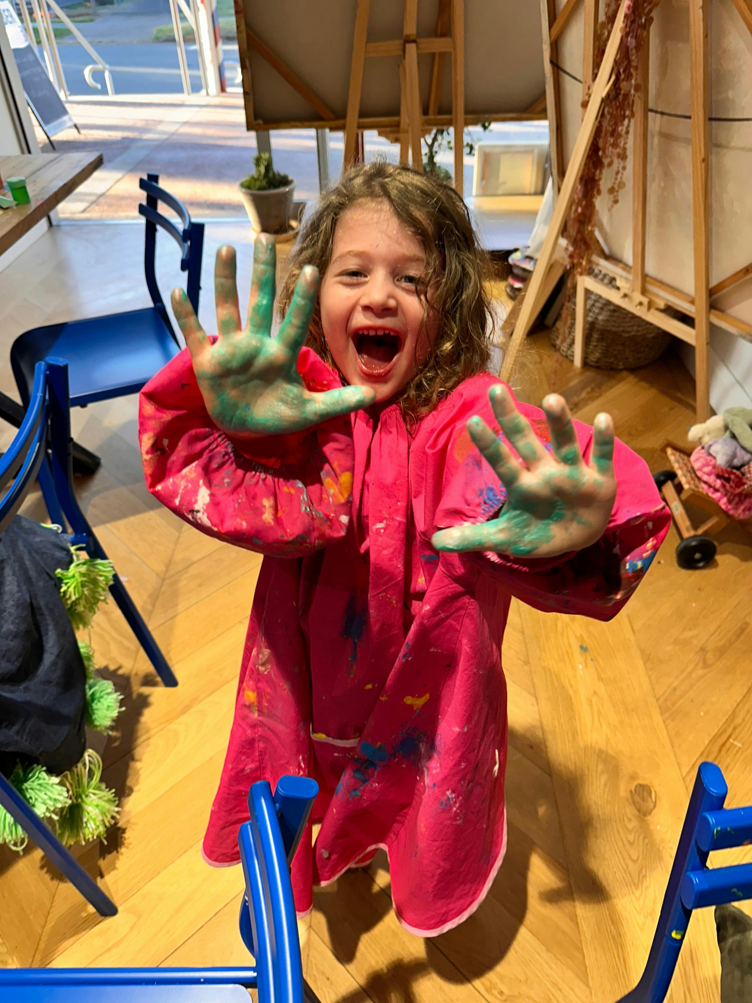 Child doing art at The Point Studio