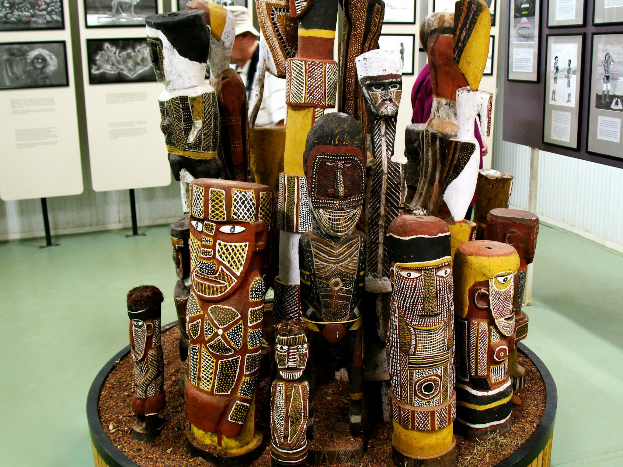 Carvings by local artists