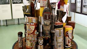 Carvings by local artists