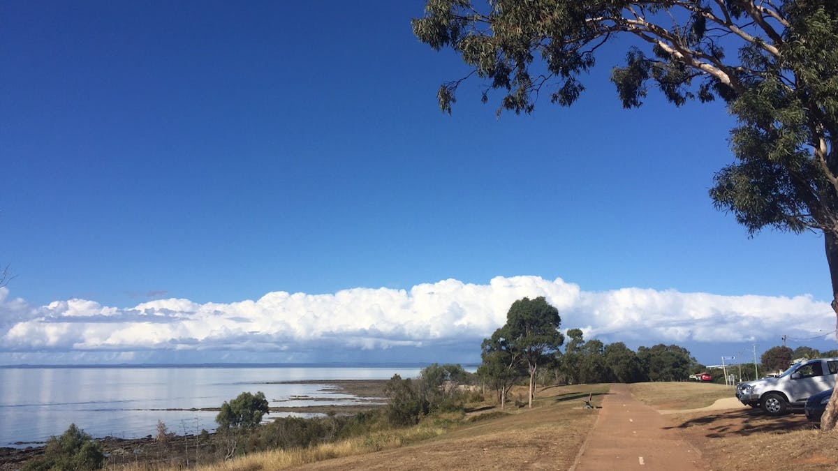 photo of the Hervey Bay Recreational Pathway at Point Vernon looking out to sea
