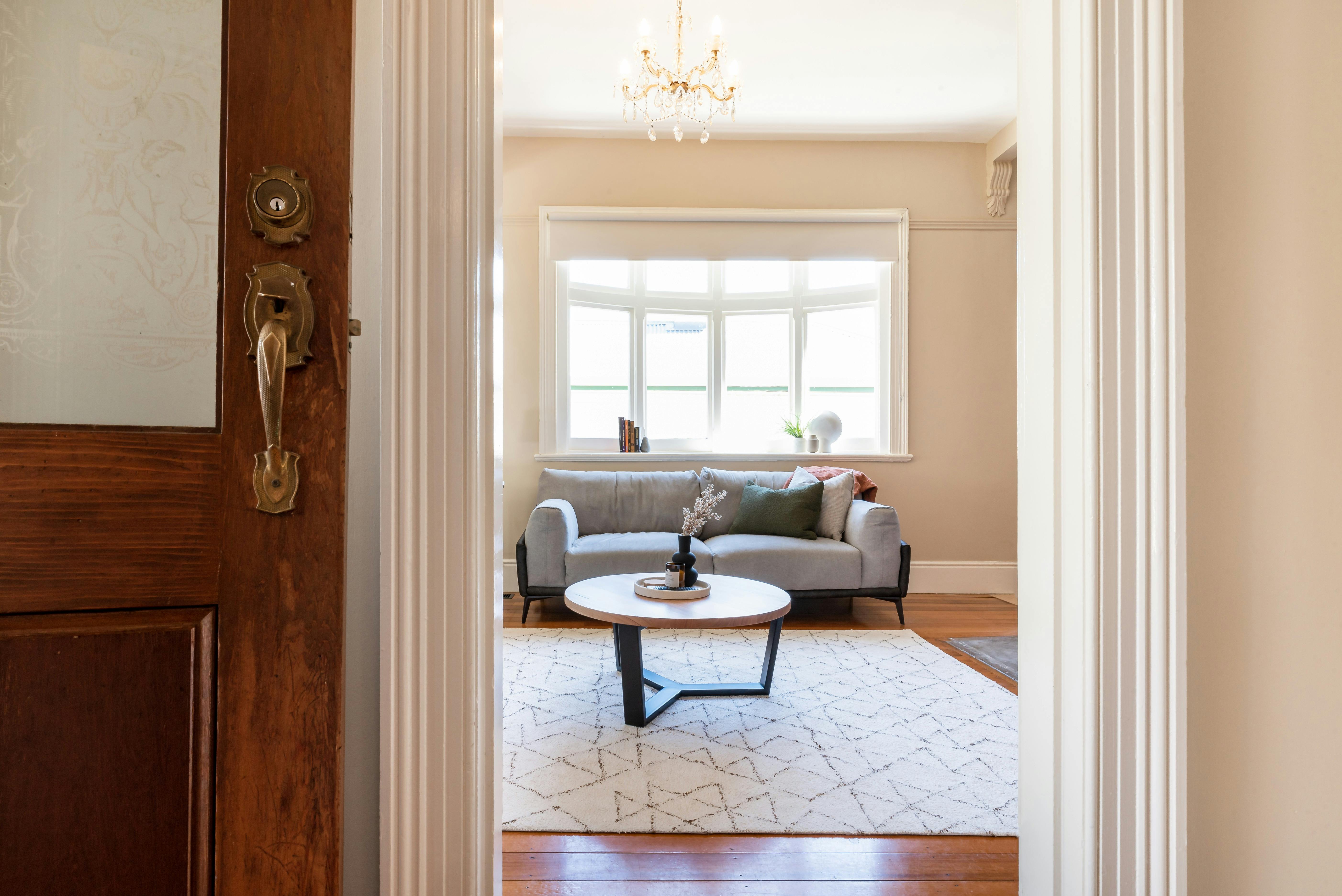 Hallway leading to bedroom at Gorgeous on Galvin holiday home