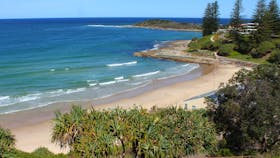 View of Yamba Main Beach from the pub balcony.