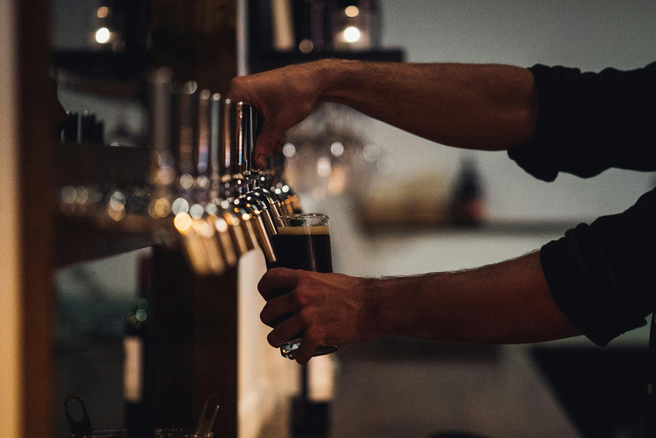 12 rotating beer taps available