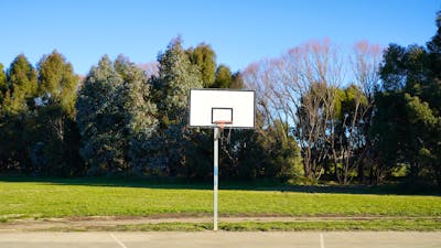 Basketball hoop at the Bungendore Skate Park