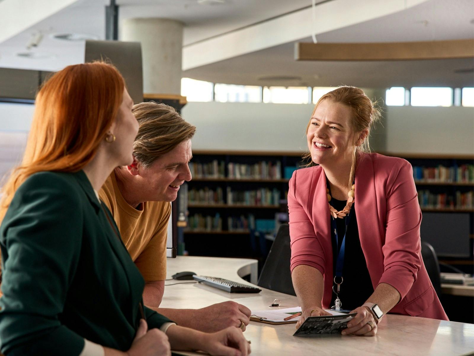 Staff at the Research Centre welcoming visitors