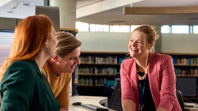 Staff at the Research Centre welcoming visitors