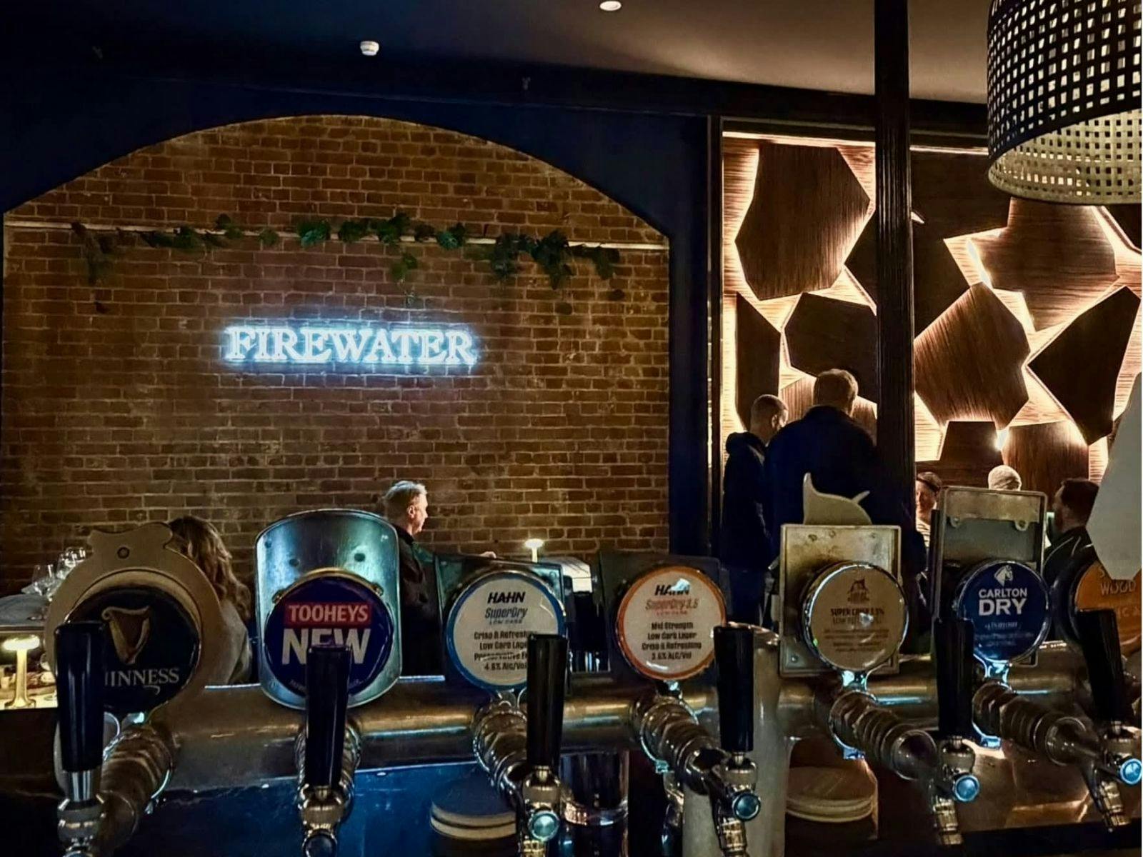 Bar with taps