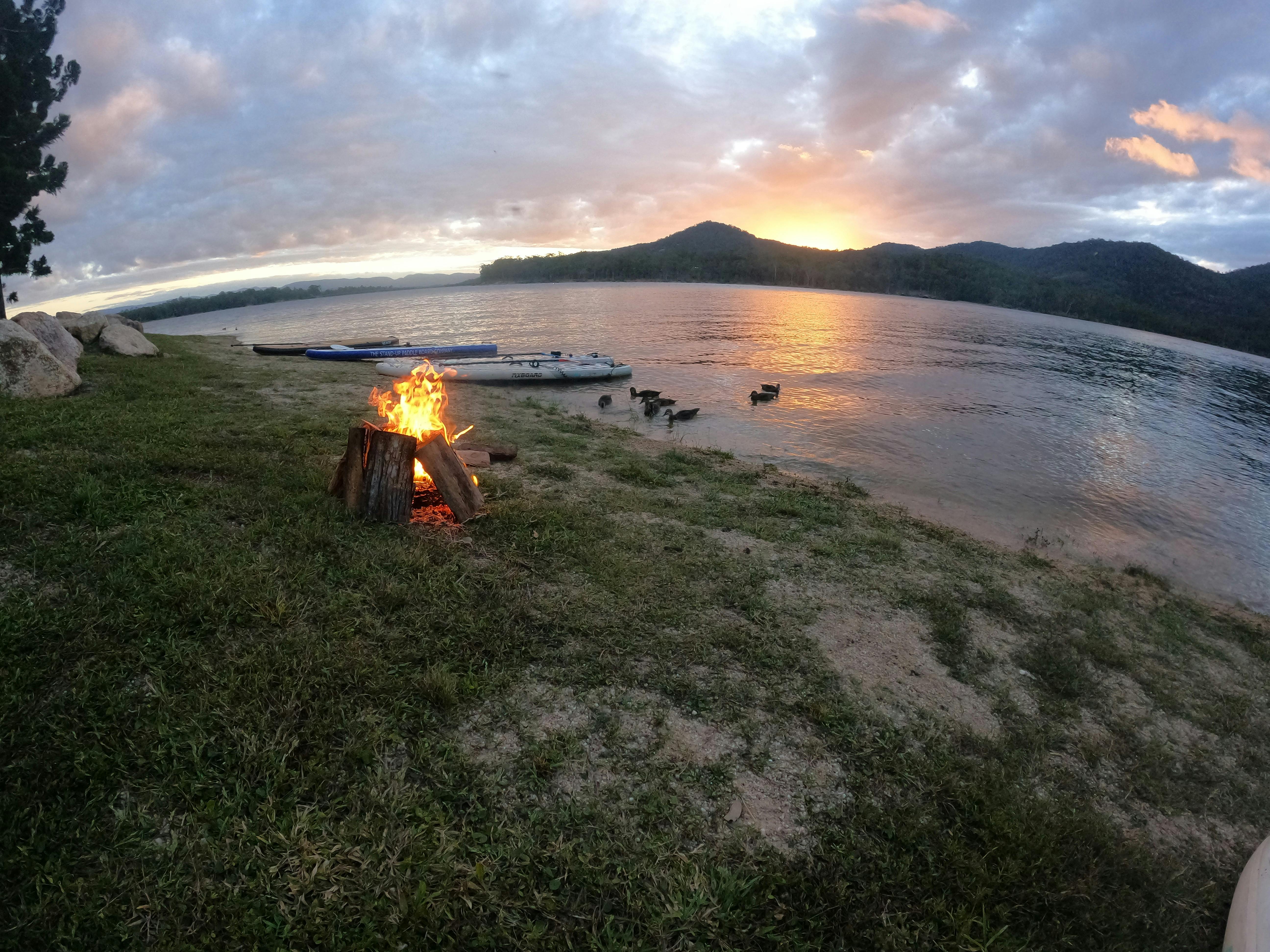 Sunsets on the lake for our camp adventure