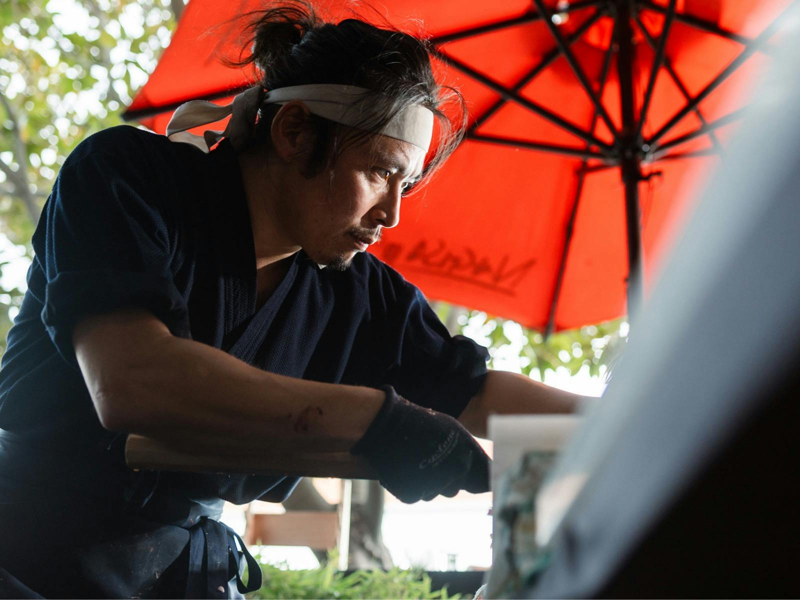 Chef Koji from Japan doing a live carving of a 80kg Bluefin Tuna
