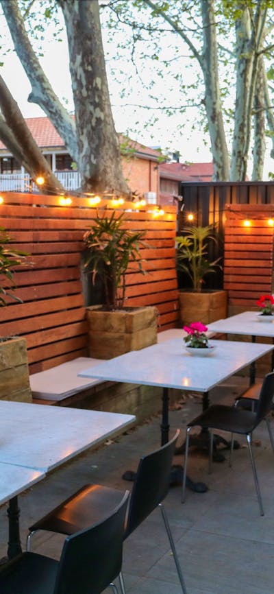 The outside area for Romanée Wine Bar