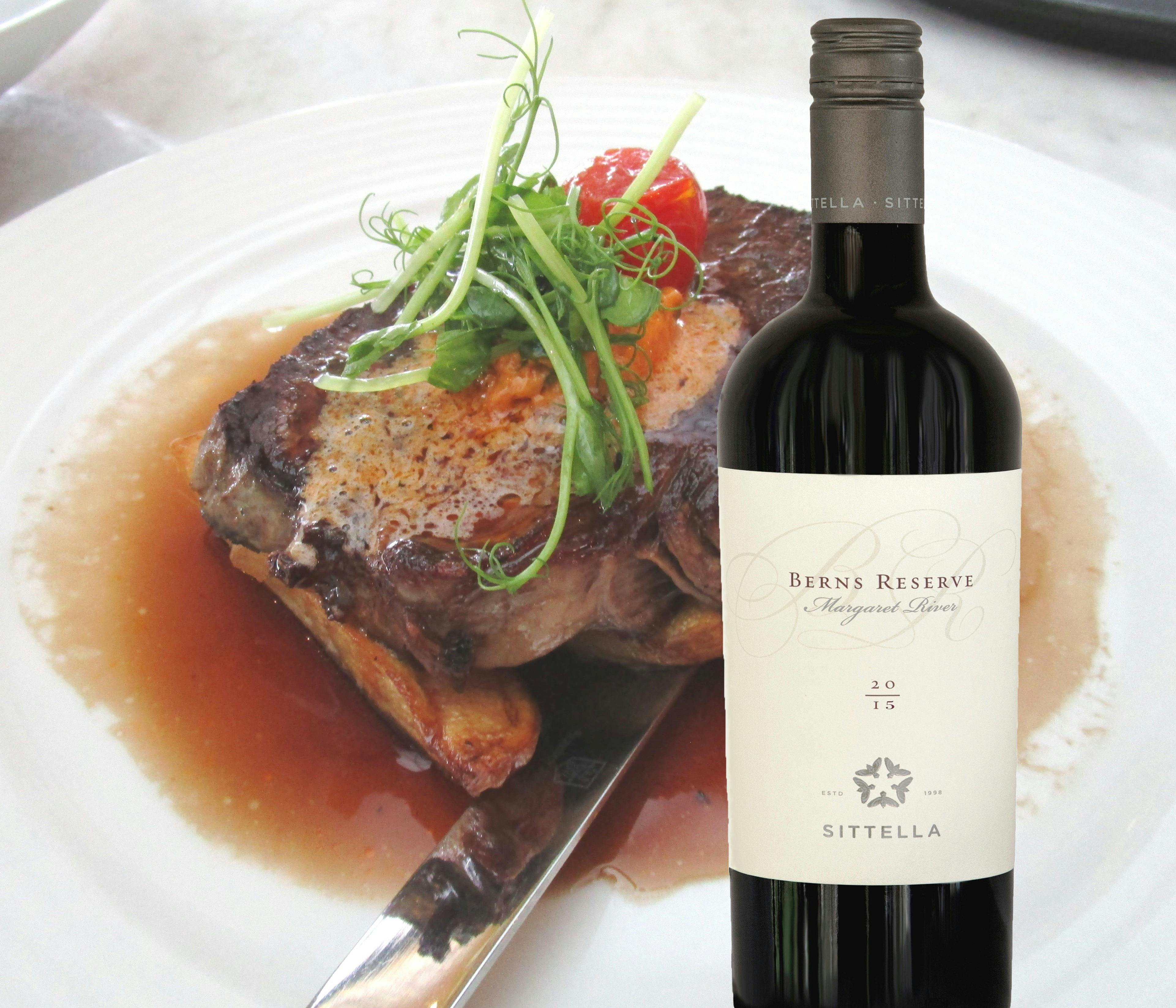 Our steak dish with the Berns Reserve