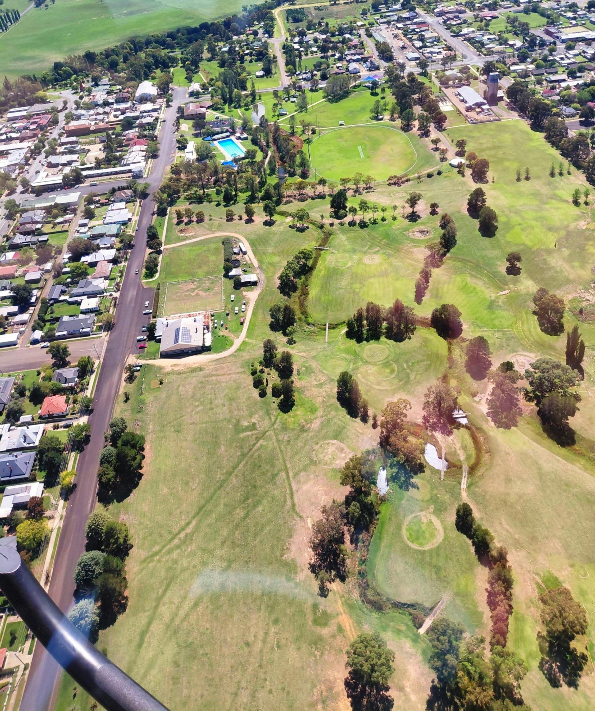 Golf club aerial view