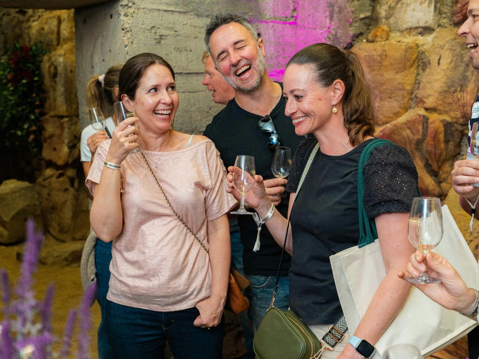 People enjoying wine tastings
