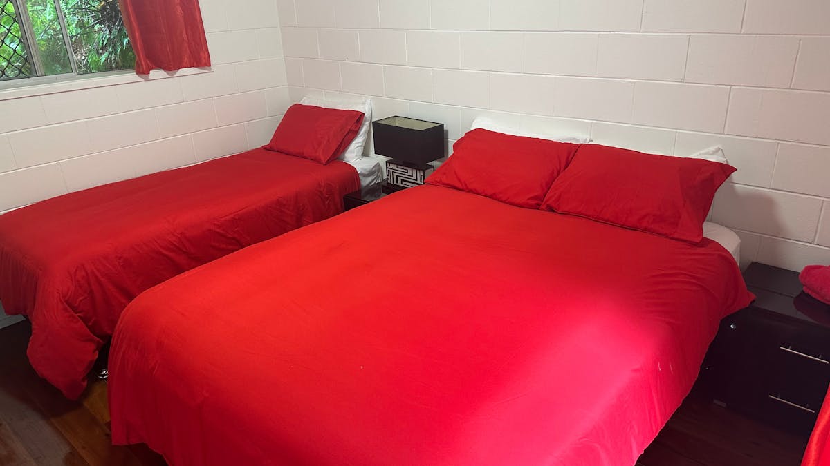 Third bedroom with Queen size bed and long single bed