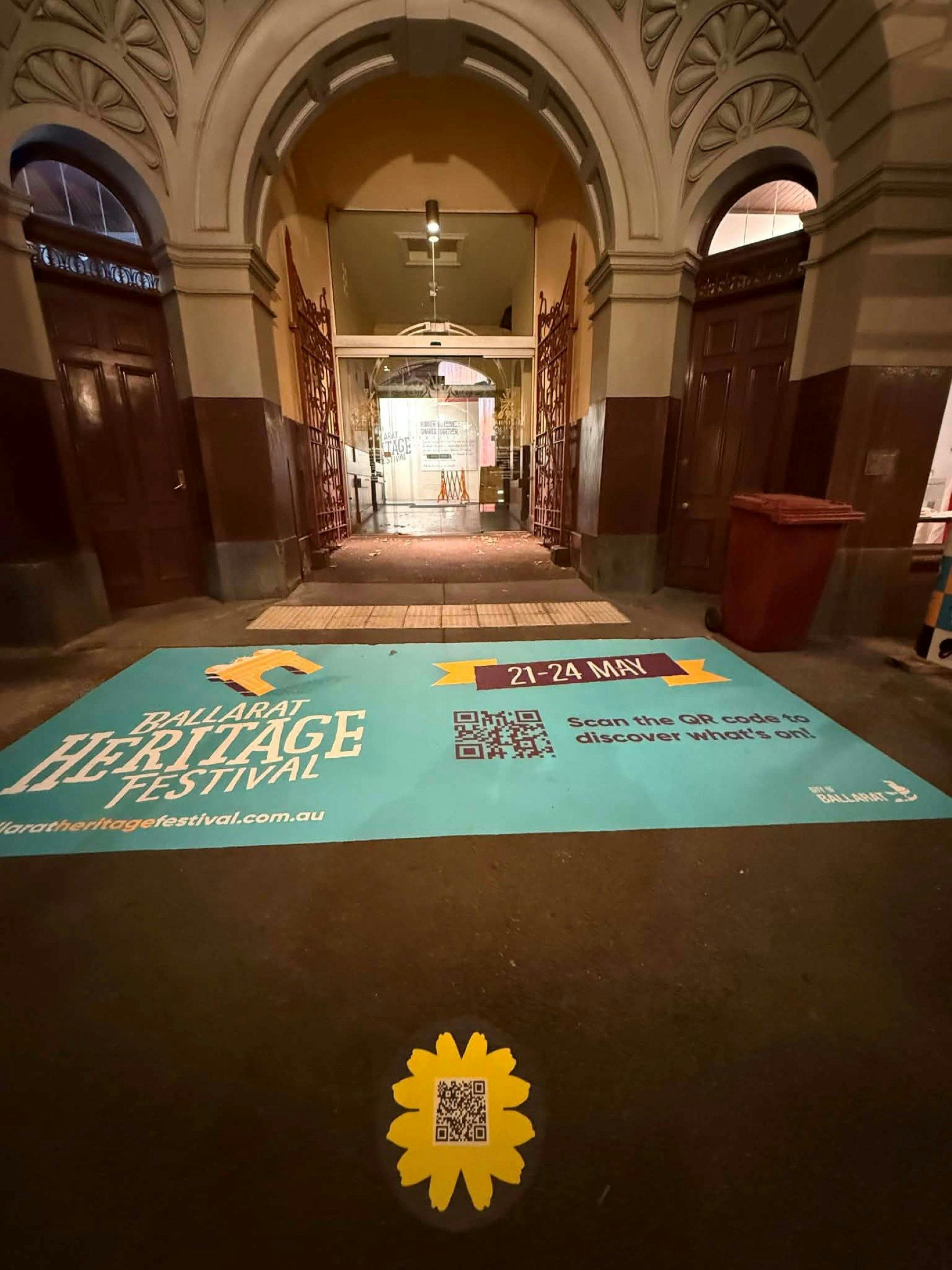 Trail marker installed at the Ballarat Mining Exchange