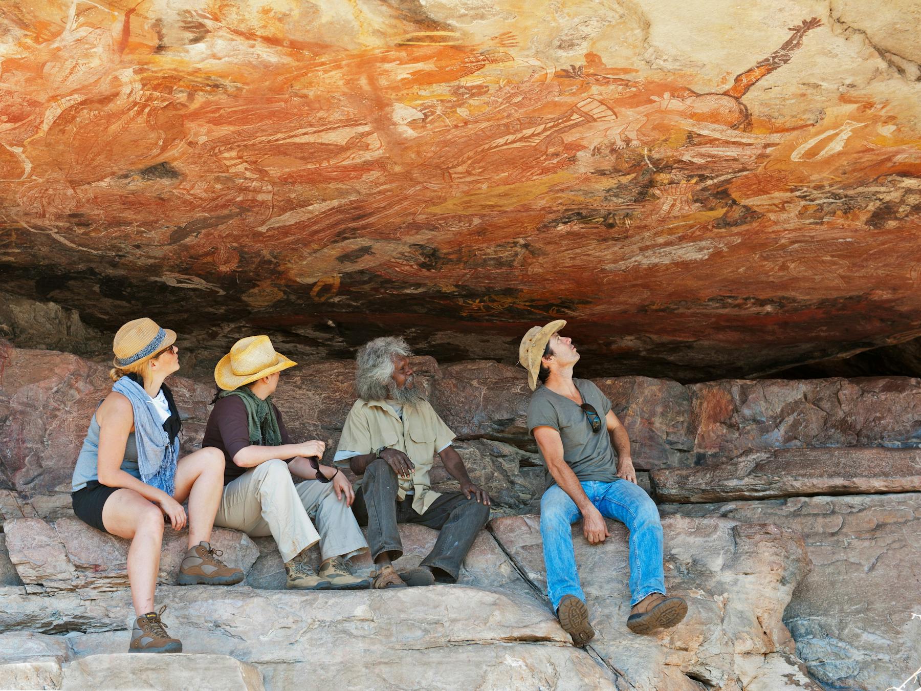 The first gallery is a large rock art overhang featuring literally 100s of ancient rock art images.