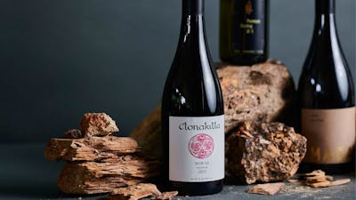 Bottles of Canberra wines, including Clonakilla, Helm and Mada, are poised on Canberra clay soils.