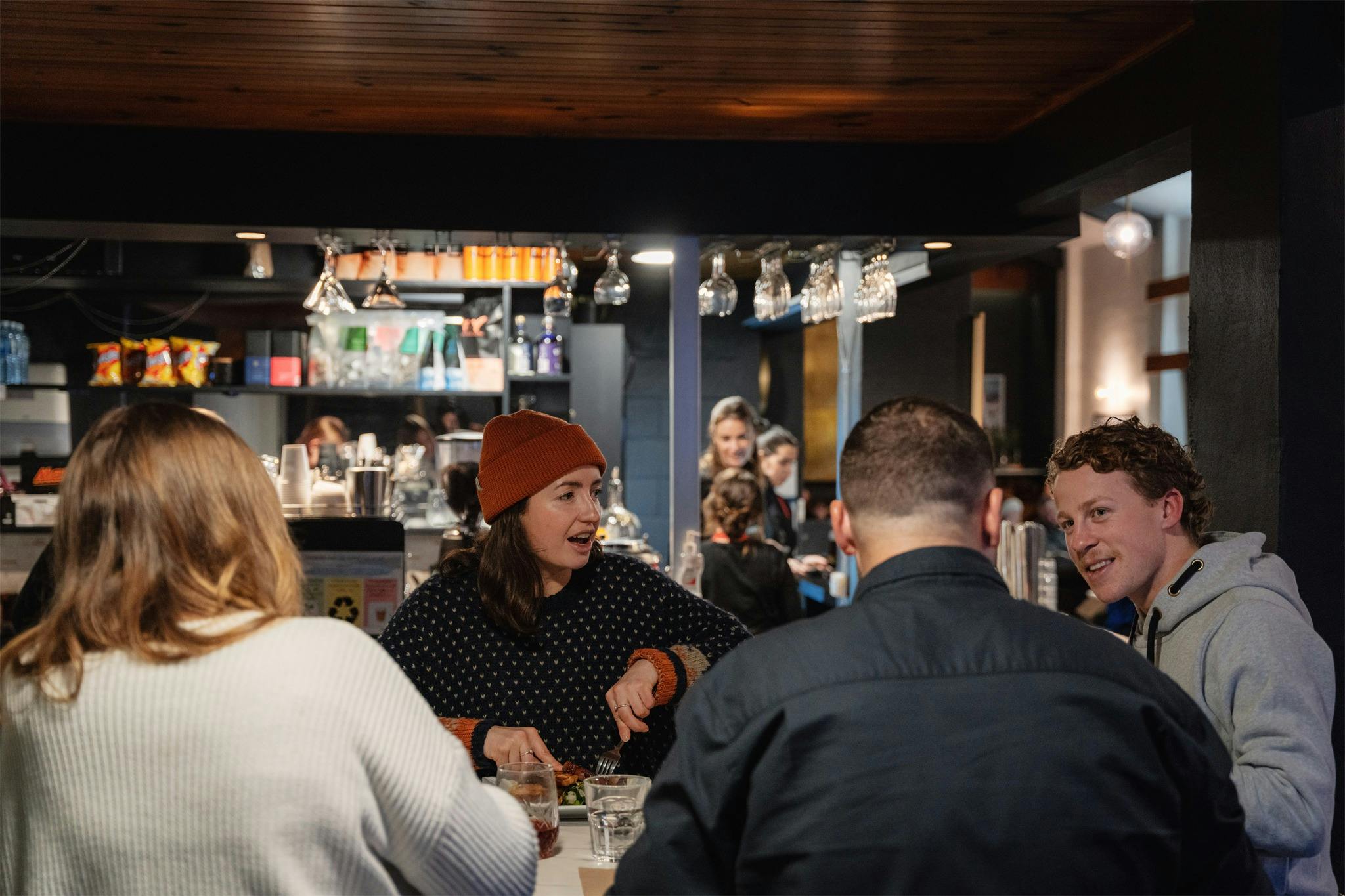Group of friends dining